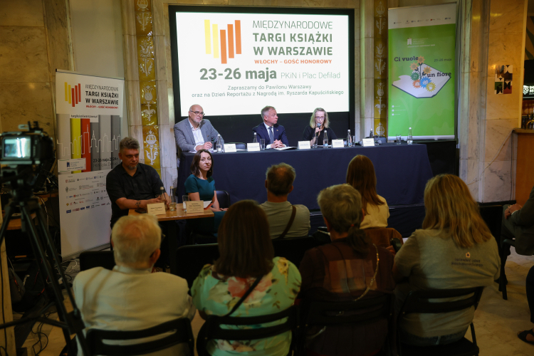 Konferencja prasowa zapowiadająca Międzynarodowe Targi Książki w Warszawie. PAP/Rafał Guz