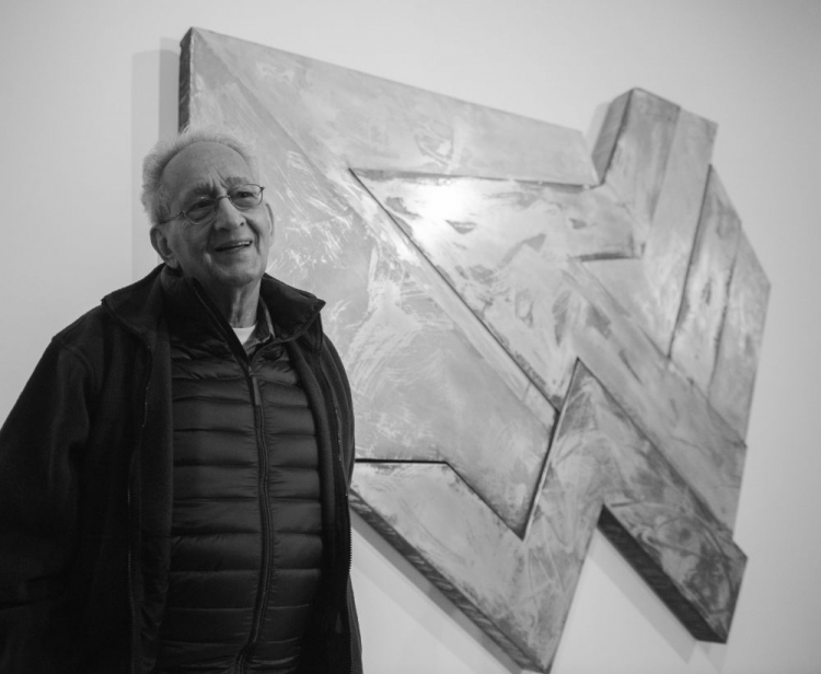 Frank Stella podczas konferencji prasowej w Muzeum Historii Żydów Polskich, poprzedzającej otwarcie wystawy "Frank Stella i synagogi dawnej Polski”. Warszawa, 18.02.2016. Fot. PAP/J. Kamiński