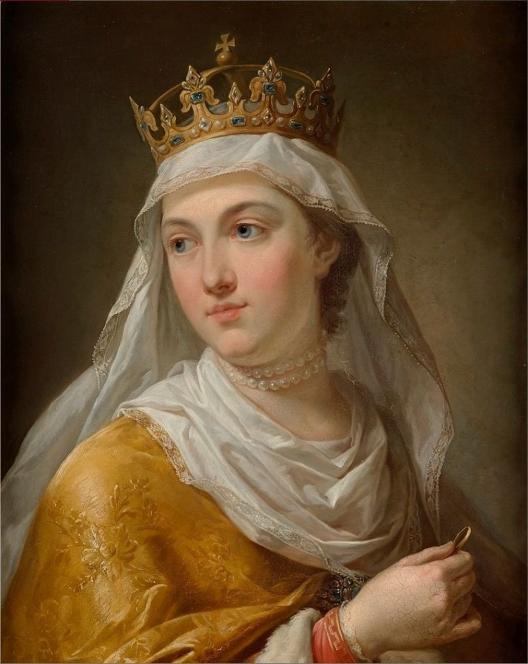„Portret królowej Jadwigi Andegaweńskiej”, Marcello Bacciarelli. Źródło: Wikimedia Commons