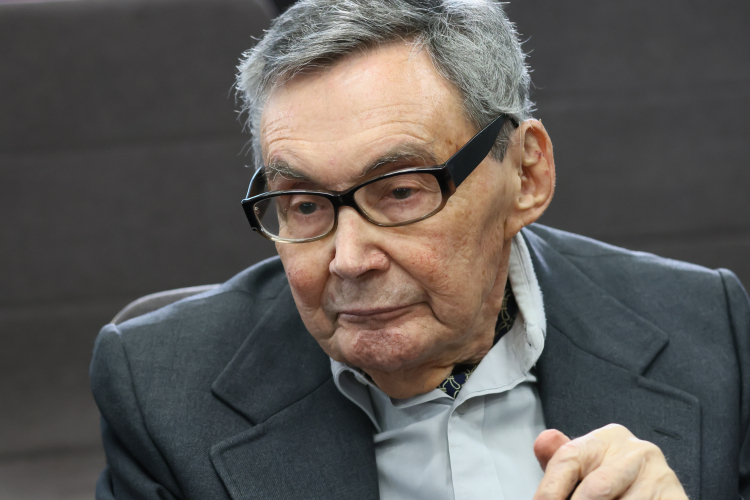 Marian Turski w Muzeum POLIN, fot. PAP/L. Szymański