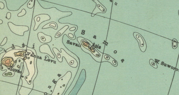 Samoa – „Mały atlas geograficzny” Eugeniusza Romera. Źródło: CBN Polona