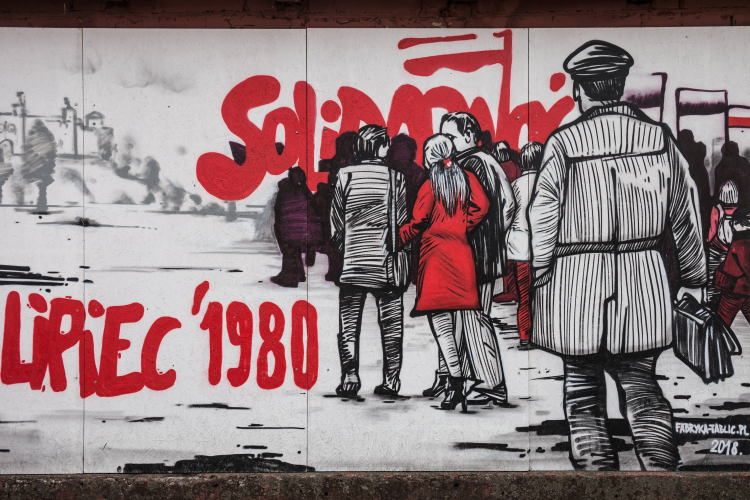 Plakat Lubelski Lipiec 1980 roku, fot. PAP/W. Jargiło
