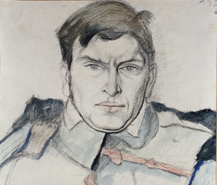 Portret porucznika Juliusza Kadena-Bandrowskiego, autorstwa Leopolda Gottlieba. PAP/Reprodukcja Jerzy Ochoński