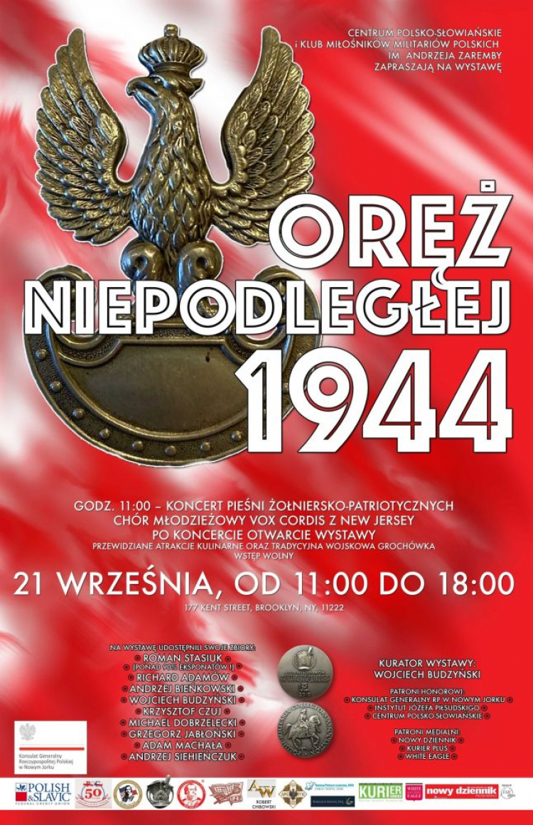 Wystawa "Oręż Niepodległej 1944" w Nowym Jorku