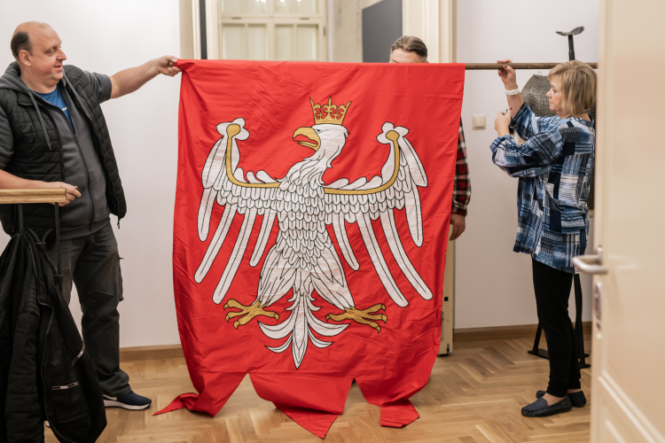 Przygotowania do wystawy. Fot. Facebook - Muzeum Żup Krakowskich Wieliczka.