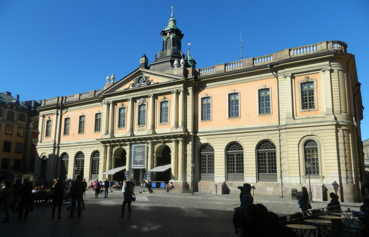 Budynek Giełdy w Sztokholmie, siedziba Akademii. Fot. Wikipedia.