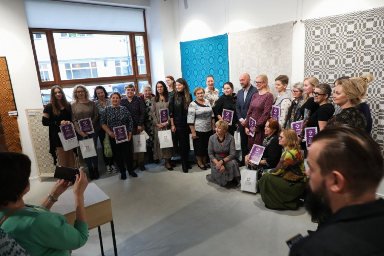 Rozstrzygnięcie Ogólnopolskiego Konkursu na Tkaninę Przetykaną – Radziuszkę w Podlaskim Instytucie Kultury. Białystok, 26.10.2024. Fot. PAP/A. Reszko