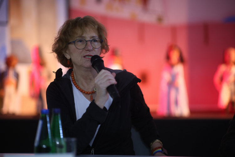 Dyrektor Bunkra Sztuki i Muzeum Sztuki Współczesnej MOCAK Maria Anna Potocka na konferencji prasowej towarzyszącej otwarciu po remoncie Galerii Sztuki Współczesnej Bunkier Sztuki w Krakowie. Fot. PAP/Ł. Gągulski