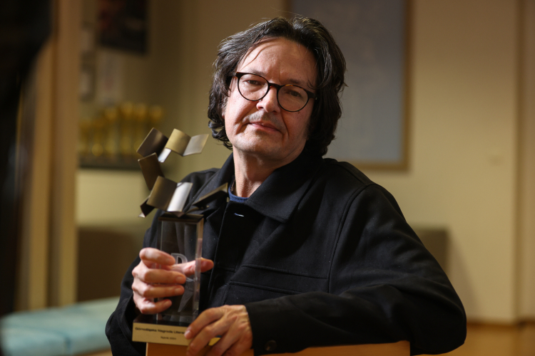 Rafał Księżyk laureatem Górnośląskiej Nagrody Juliusz za książkę "Śnialnia. Śląski underground", fot. PAP/K. Zaremba