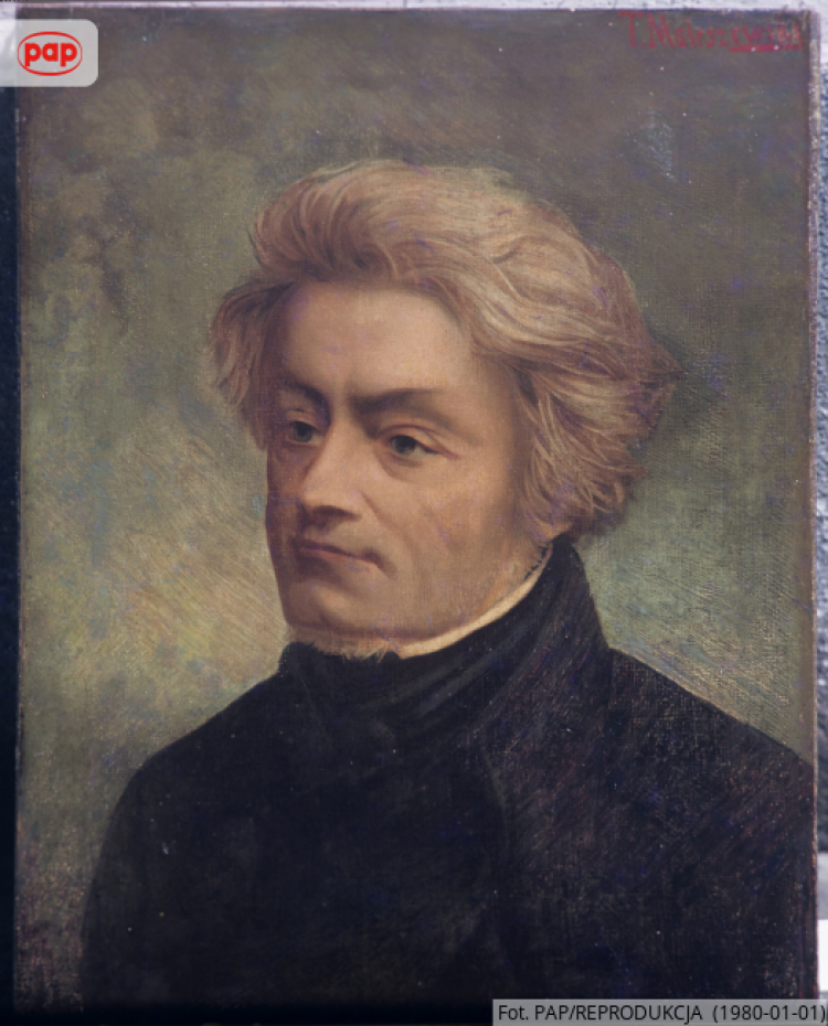 Adam Mickiewicz na obrazie Tytusa Malczewskiego, fot. PAi/CAF/reprodukcja