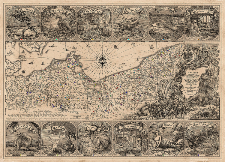 Historyczna mapa Pomorza i Meklemburgii przygotowana w ramach projektu badawczego finansowanego przez Narodowe Centrum Nauki, fot. www.tandfonline.com