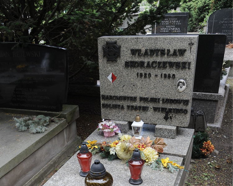 Grób Władysława Skoraczewskiego na warszawskim Cmentarzu Wojskowym na Powązkach. /Źródło: Wikipedia: Cezary Piwowarski