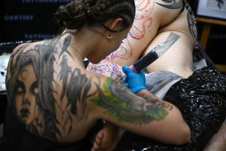 Festiwal Tatuażu - ogólnopolski Gdańsk Tattoo Konwent 2024. PAP/Marcin Gadomski