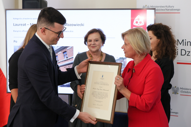 Gala wręczenia nagród w konkursie "Zabytek zadbany" w 2024 roku, fot. PAP/P. Supernak