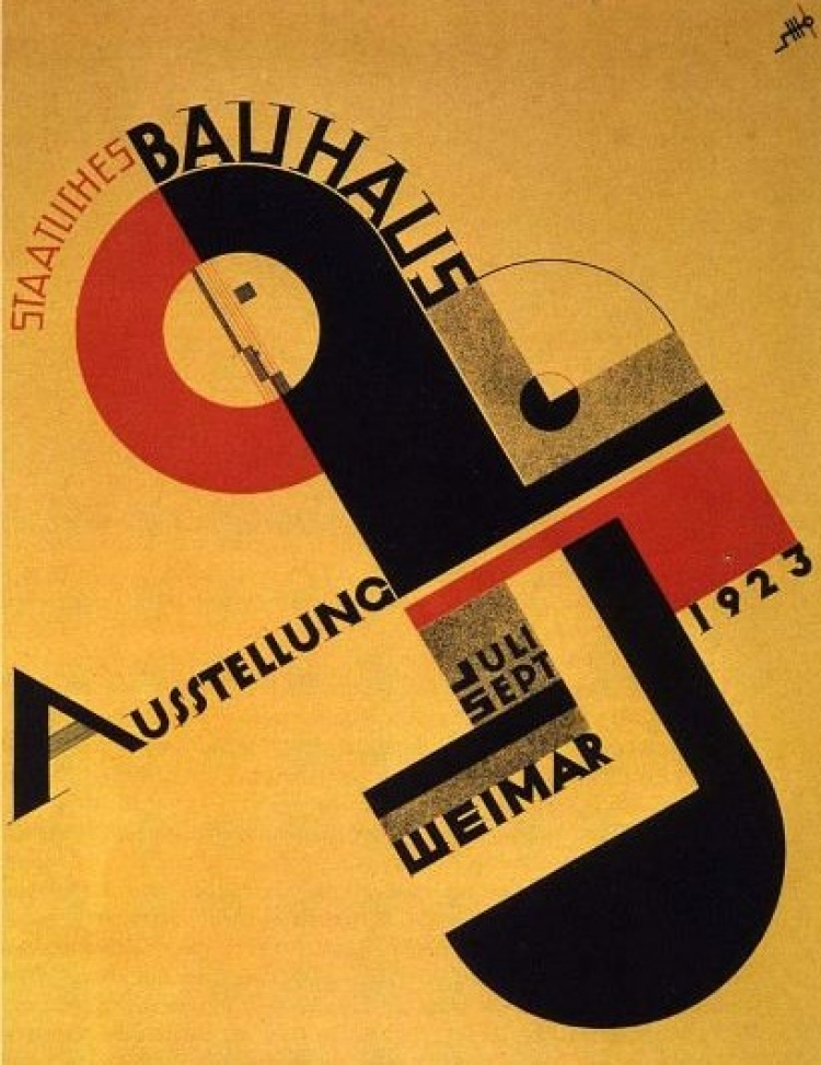 Plakat wystawy Bauhausu. Źródło: en.wikipedia