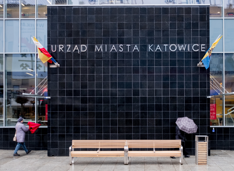 Katowice, Urząd Miasta, fot. PAP/Andrzej Grygiel