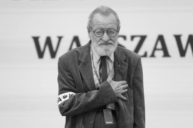 Juliusz Kulesza (1928-2025), powstaniec warszawski, obrońca PWPW, zdjecie z 2023 r., fot. PAP/Rafał Guz