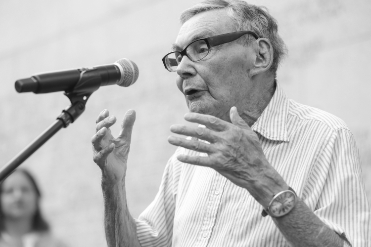 Marian Turski (1926-2025), fot. PAP/Rafał Guz