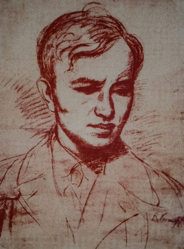 Józef Czechowicz na portrecie, który podobno najbardziej lublił (zbiory Muzeum Literackiego w Lublinie). Fot. PAP/Wojciech Pacewicz