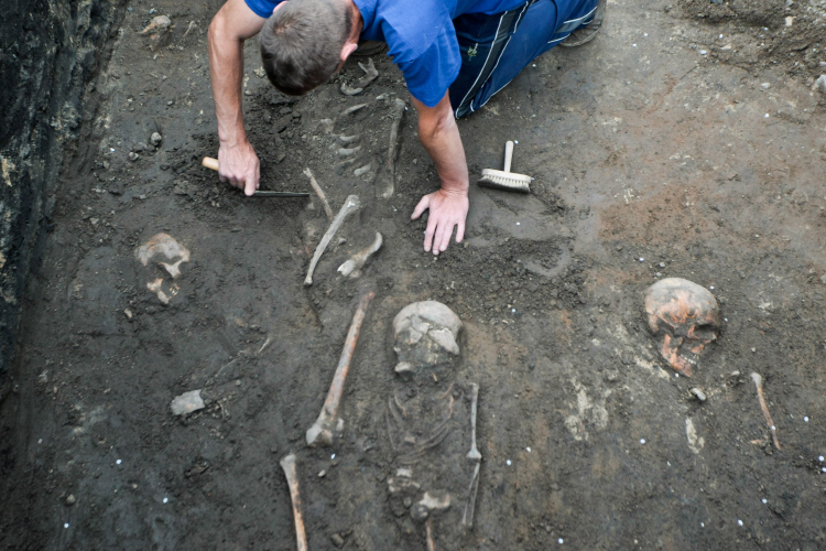 Prace archeologiczne, fot. PAP/Lech Muszyński