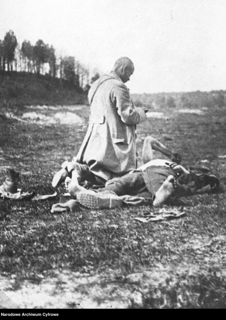 Spowiedź rannego żołnierza pod Żytomierzem, 25 lub 26 kwietnia 1920 r. /NAC
