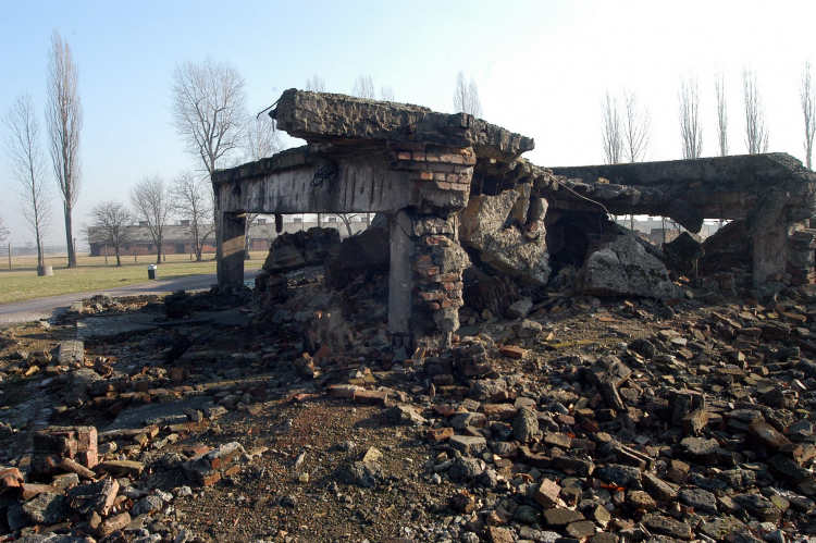 Dawny obóz zagłady KL Auschwitz - Birkenau w Brzezince. N/z: ruiny krematorium. PAP/ Jacek Bednarczyk