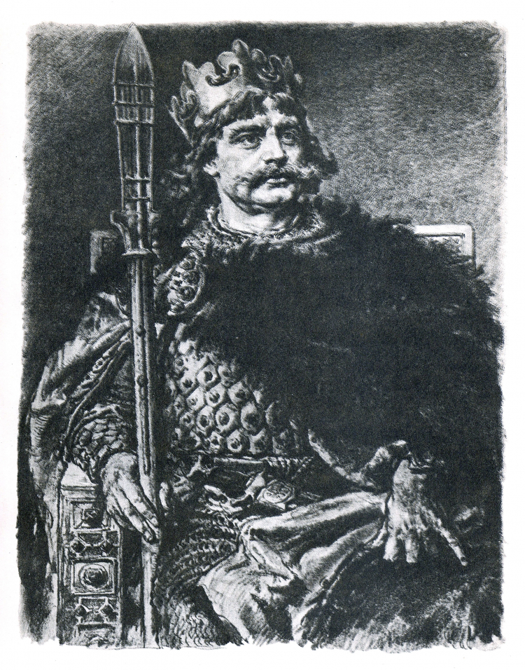 Bolesław Chrobry, reprodukcja rysunku Jana Matejki PAP/Reprodukcja Wojtek Pacewicz