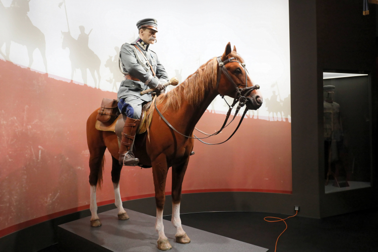 Fragment wystawy „Czas Chwały. Bitwa Warszawska 1920 r. w Muzeum Wojska Polskiego w Warszawie w 2020 r. Fot. PAP/Paweł Supernak