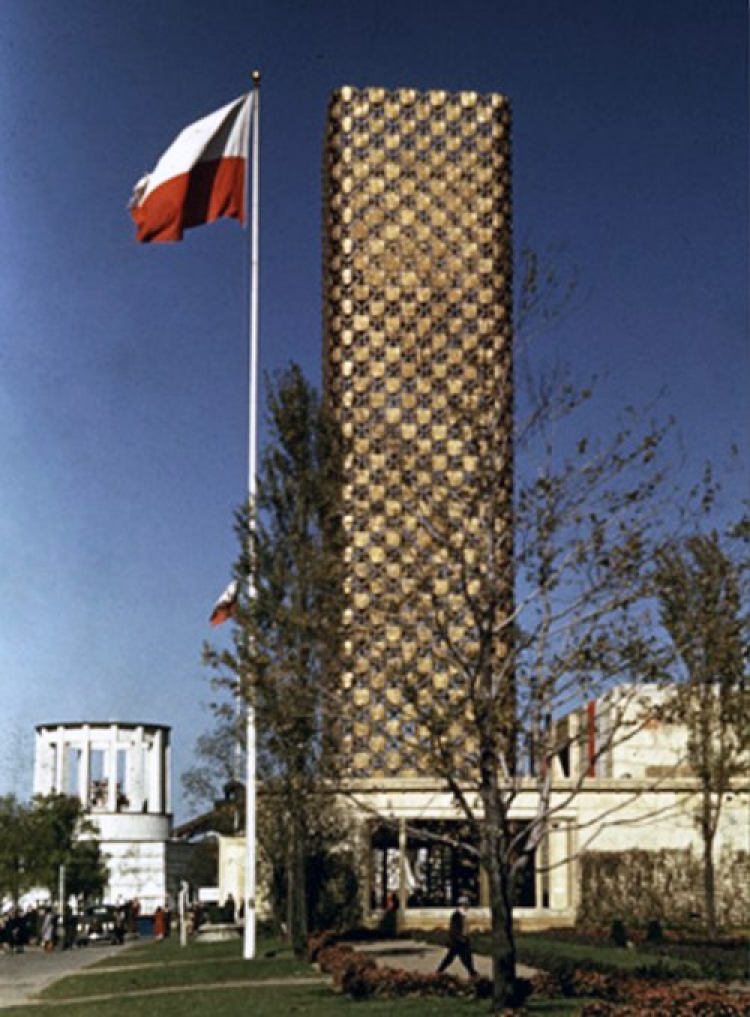 Złota wieża na wystawie światowej w Nowym Jorku w 1939 r., fot. domena publiczna