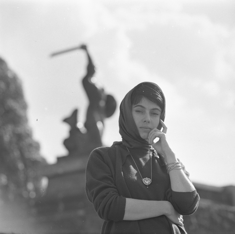 Scenograf teatralny i filmowy Krystyna Zachwatowicz, Warszawa 1962 r. PAP/Stanisław Czarnogórski