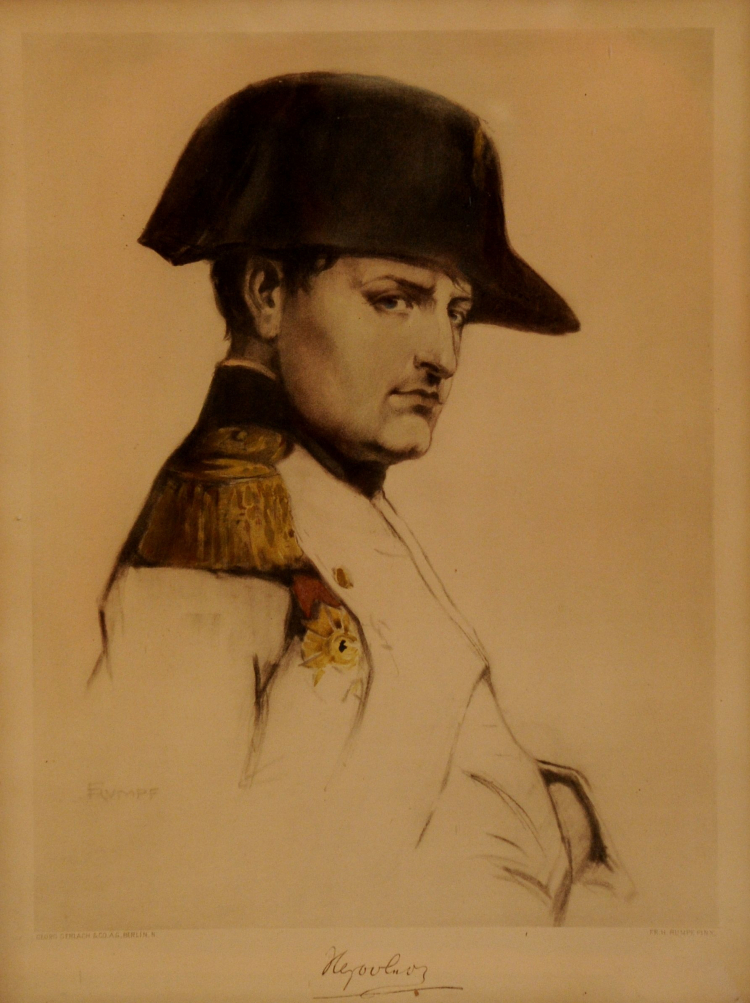 Portret Napoleona w bikornie, autor niemiecki malarz Fritz Rumpf (1856-1927). PAP/Afa Pixx/Zenon Żyburtowicz