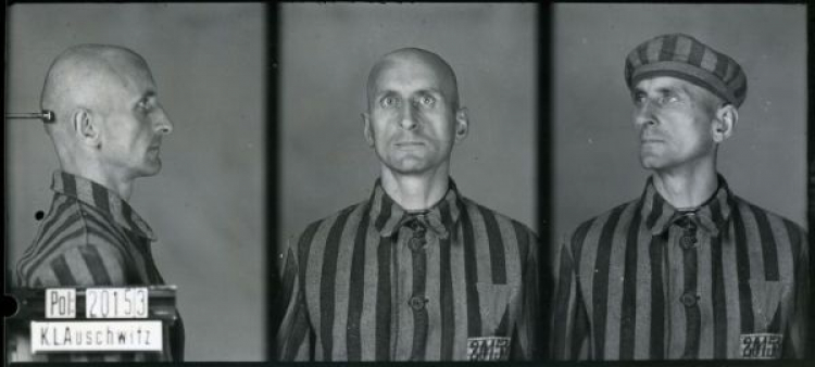 Franz Langecker, więzień z par. 175, nr 20153, Źródło: APMA-B, zdjęcie obozowe nr 020153/https://lekcja.auschwitz.org/paragraf_175_pl/