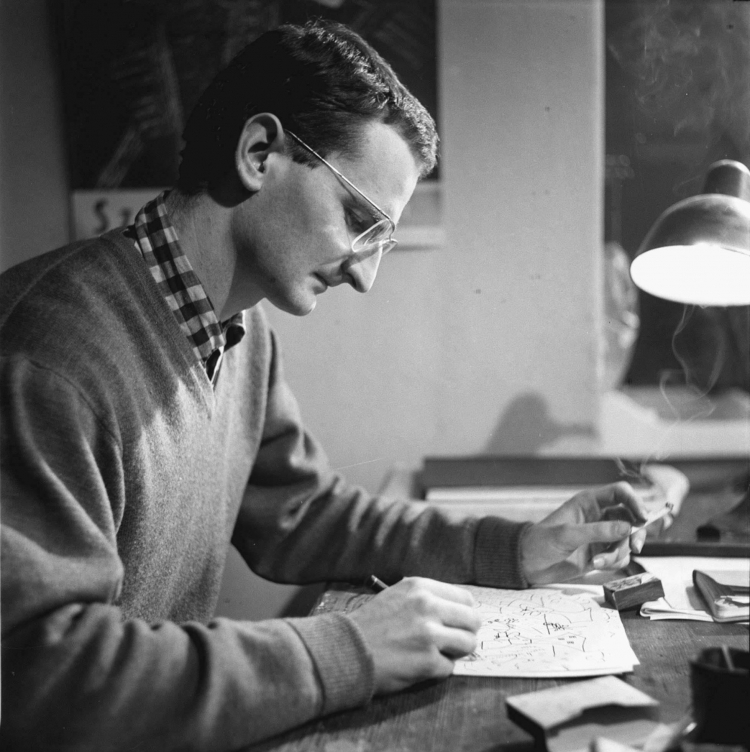Sławomir Mrożek 1959 r. PAP/CAF