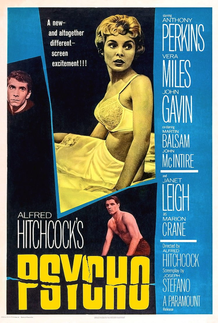 Psychoza, plakat filmowy, fot. domena publiczna