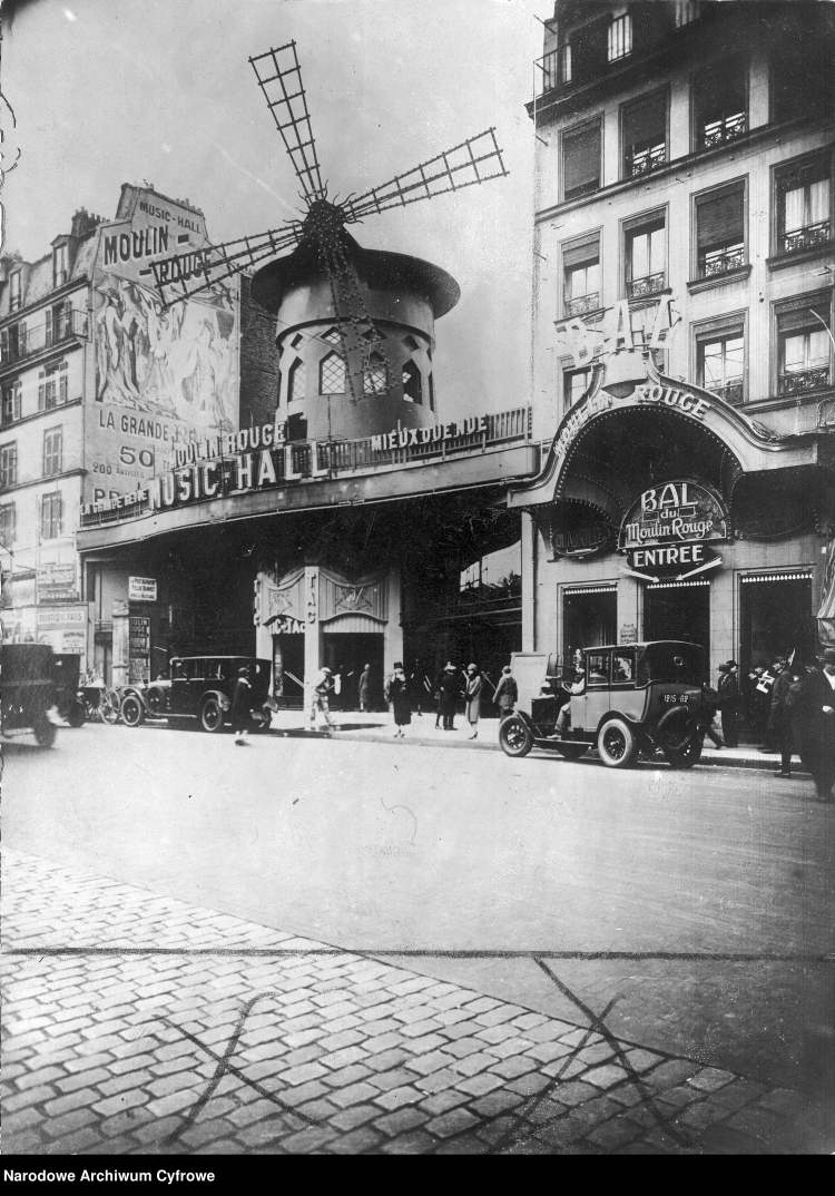 Kabaret Moulin Rouge w Paryżu, 1925 r. NAC