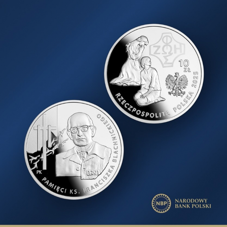 Moneta o nominale 10 zł jest wykonana ze srebra o próbie 999. Fot. NBP