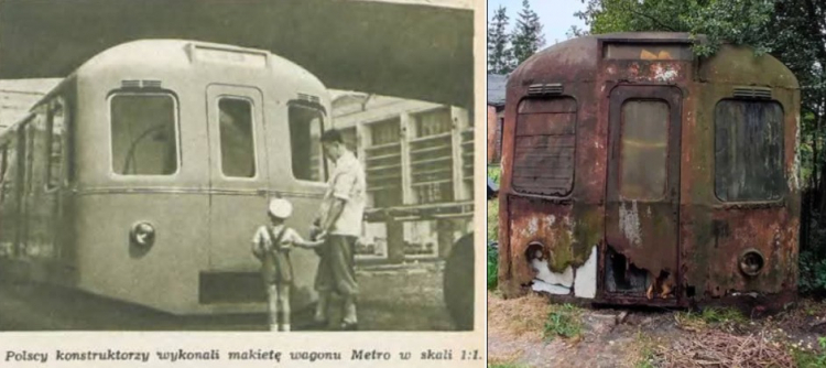 Makieta wagonu metra z lat 50. została wystawiona na aukcję internetową. Fot. facebook