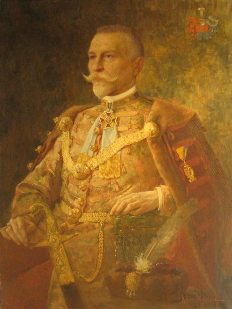 Adolf Moszinski, obraz Celestina Medovicia. /Źródło: en.wikipedia