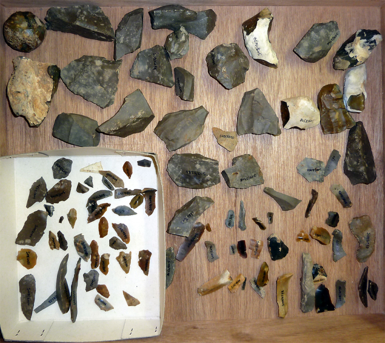 Mezolityczne narzędzia - zdjęcie ilustracyjne. Fot. Vaneiles, CC BY-SA 3.0 <https://creativecommons.org/licenses/by-sa/3.0>, via Wikimedia Commons