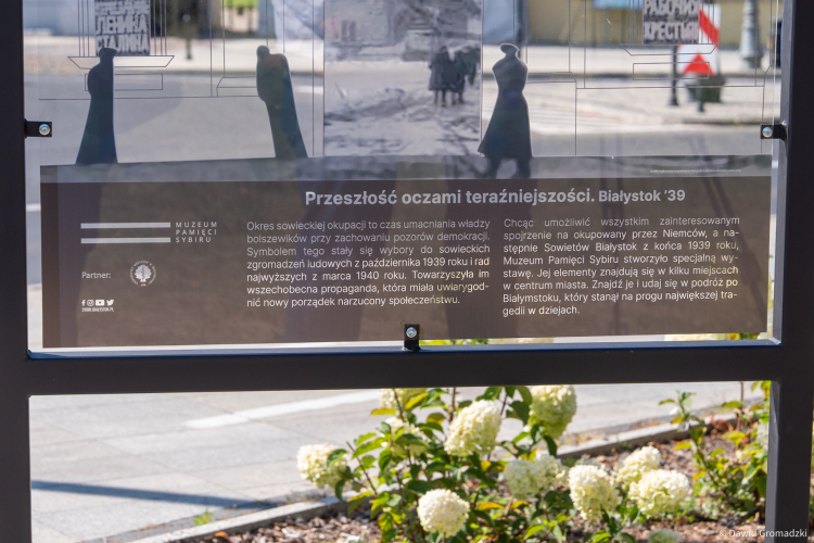 Element plenerowej wystawy „Przeszłość oczami teraźniejszości. Białystok '39”. Fot. bialystok.pl