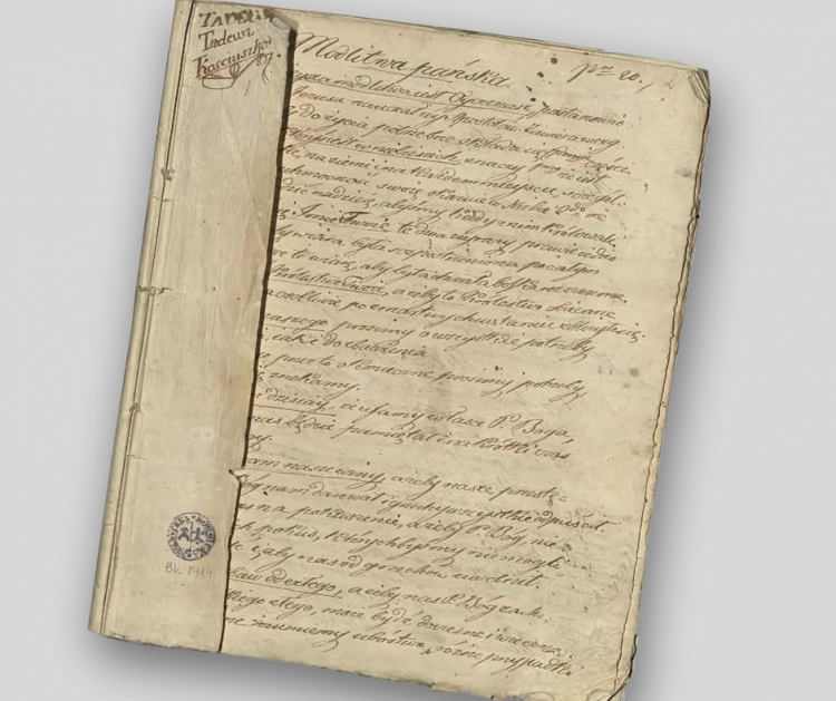 Na wystawie będzie m.in. pokazany zeszyt Tadeusza Kościuszki do nauki religii ze zbiorów Biblioteki Kórnickiej. Fot. MHP