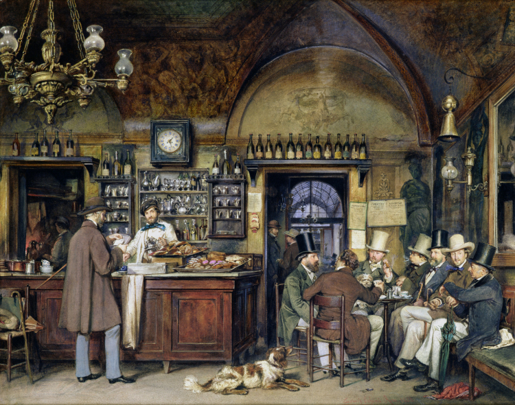 Ludwig Passini, „Cafe Greco in Rome” /Źródło: en.wikipedia