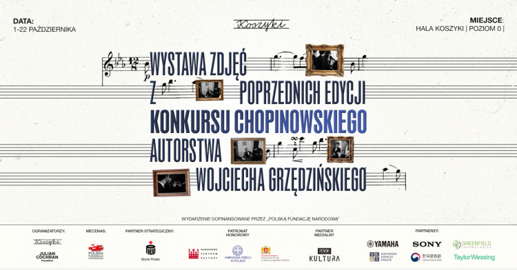 W Hali Koszyki wystawa zdjęć Wojciecha Grzędzińskiego z Konkursów Chopinowskich. Fot materiały prasowe