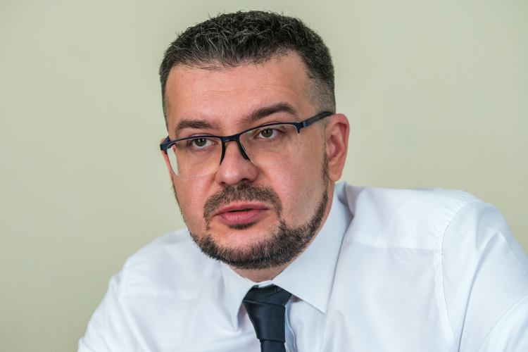 Dyrektor Ukraińskiego Instytutu Pamięci Narodowej (UINP) Ołeksandr Ałfiorow. Fot. PAP/Vladyslav Musiienko
