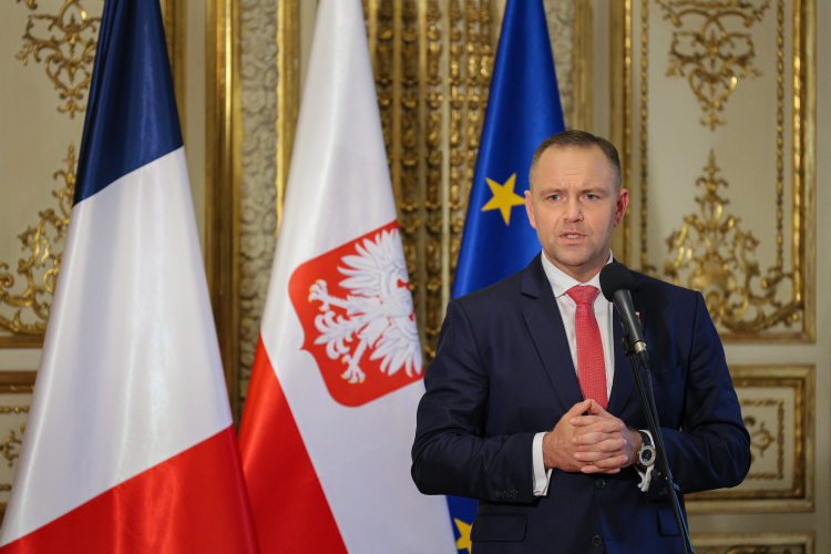 Prezydent Karol Nawrocki w Paryżu. Fot. PAP/Paweł Supernak