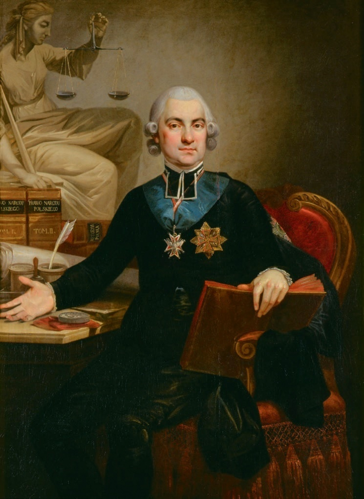 Hugo Kołłątaj na obrazie z 1791 r. Il. Józef Peszka, Public domain, via Wikimedia Commons