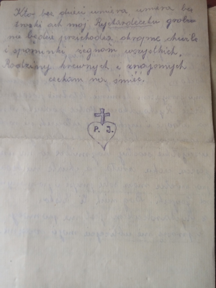 List skazanego na śmierć członka ruchu. Fot. Krzysztof Neścior, Muzeum 4. Pułku Strzelców Podhalańskich