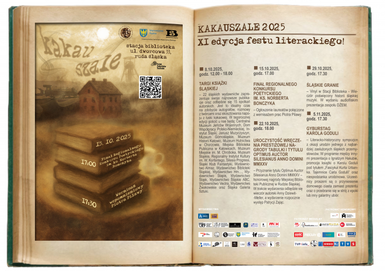 XI Fest Literacki Kakauszale w Rudzie Śląskiej w Stacji Biblioteka. Fot. Miejska Biblioteka Publiczna w Rudzie Śląskiej