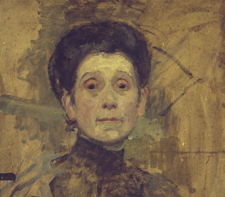 Olga Boznańska - Autoportret, po 1909. Olej na tekturze. W zbiorach Muzeum Narodowego w Warszawie. Fot. PAP/Reprodukcja Jan Morek