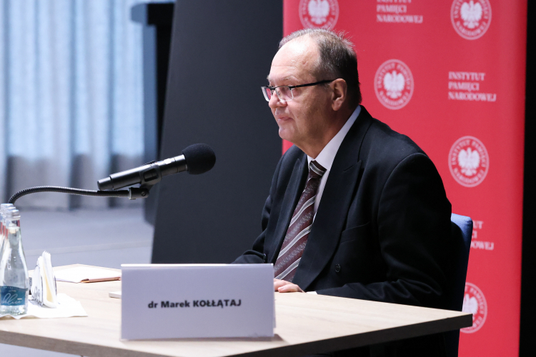 Dr Marek Kołłątaj podczas publicznego wysłuchania kandydatów na prezesa IPN w Centralnym Przystanku Historia im. Prezydenta Lecha Kaczyńskiego w Warszawie. Fot. PAP/Albert Zawada